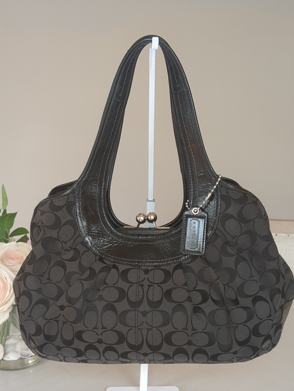Coach F14380 Ergo Signature Pleated Hobo Bag